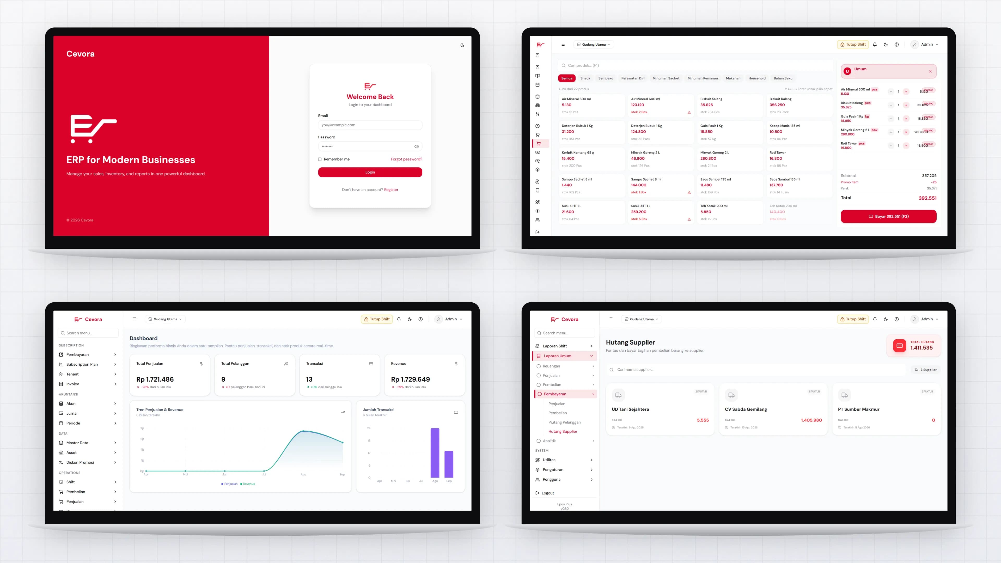Cevora ERP preview